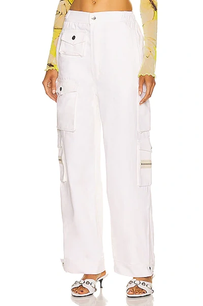 Eb Denim Cargo Pants In White