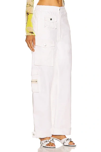 Eb Denim Cargo Pants In White