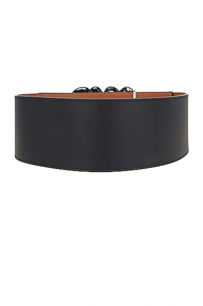 Shop Loewe Inflated Reversible 8cm Belt In Black & Tan