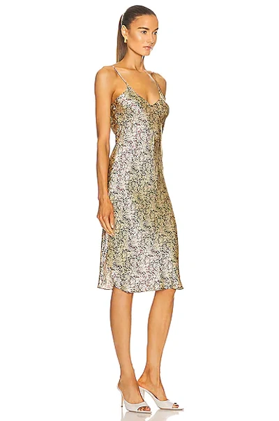 Shop Nili Lotan Short Cami Dress In Fall Leaf Print