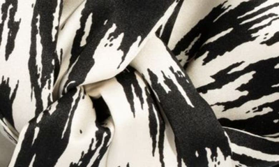 Shop L Erickson Knotted Head Wrap In Brushed Black And White