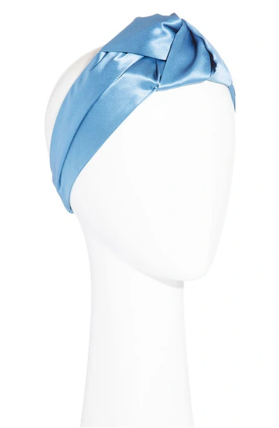 Shop L Erickson Knotted Head Wrap In Newport