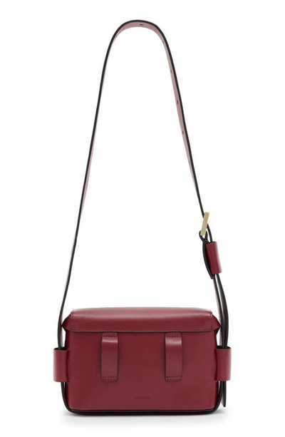 Shop Allsaints Frankie Leather Crossbody Bag In Red