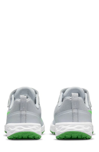 Shop Nike Kids' Revolution Sneaker In Light Grey/ Green Strike