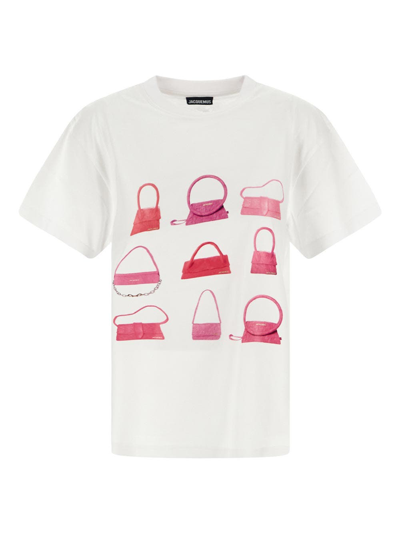 Shop Jacquemus Le T-shirt Sacs In White
