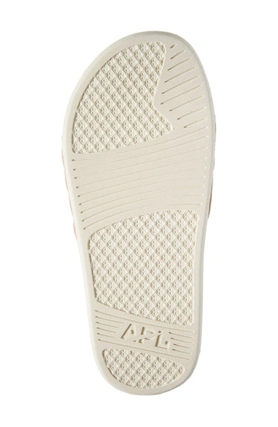 Shop Apl Athletic Propulsion Labs Lusso Quilted Slide Sandal In Caramel / Pristine