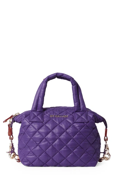 Shop Mz Wallace Micro Sutton Tote In Dark Purple