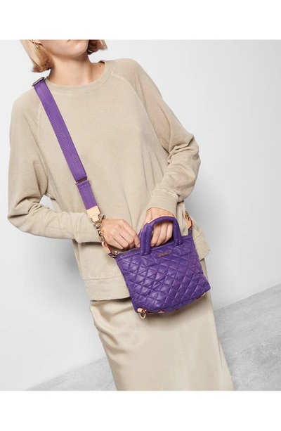 Shop Mz Wallace Micro Sutton Tote In Dark Purple