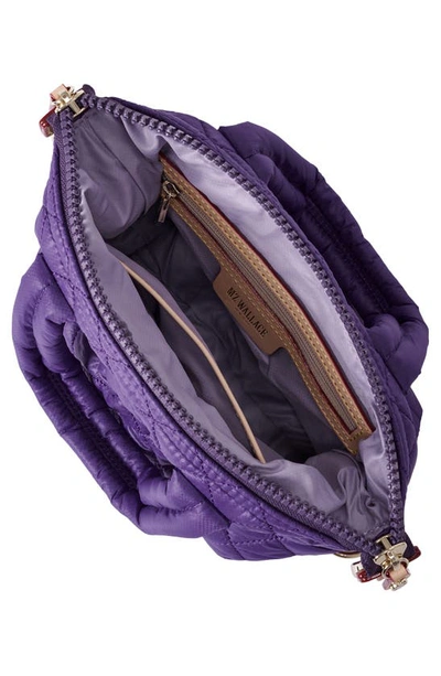 Shop Mz Wallace Micro Sutton Tote In Dark Purple