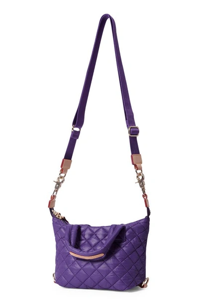 Shop Mz Wallace Micro Sutton Tote In Dark Purple