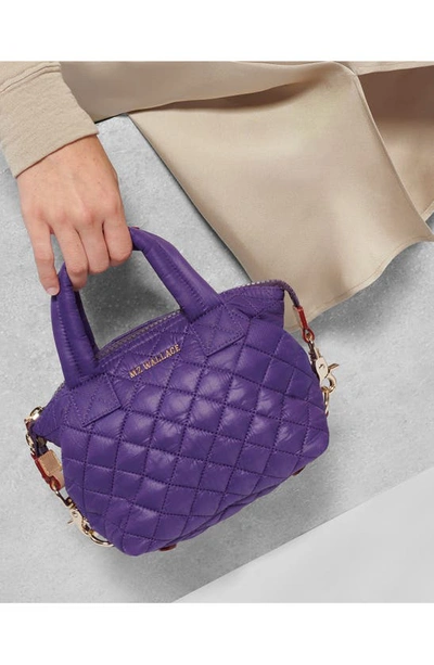 Shop Mz Wallace Micro Sutton Tote In Dark Purple