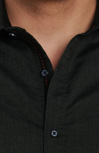 Shop Robert Graham Serpens Cotton Blend Button-up Shirt In Black