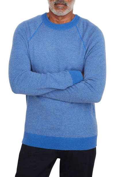 Shop Vince Birdseye Wool & Cashmere Sweater In Majorelle Blue/ H Gre
