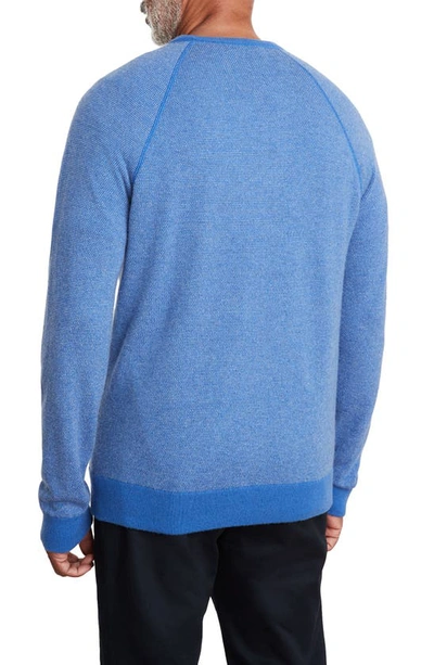 Shop Vince Birdseye Wool & Cashmere Sweater In Majorelle Blue/ H Gre