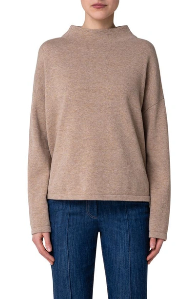 Shop Akris Punto Cashmere & Wool Sweater In Malt