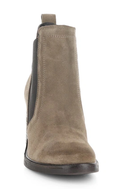 Bos. & Co. Bellini Waterproof Chelsea Boot In Taupe/ Dkbrown Suede