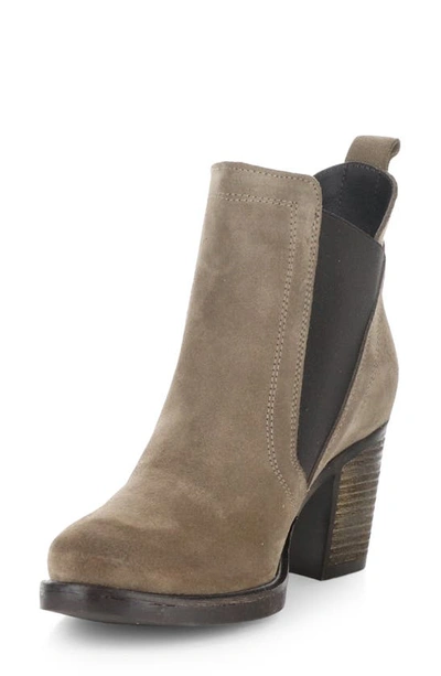 Bos. & Co. Bellini Waterproof Chelsea Boot In Taupe/ Dkbrown Suede