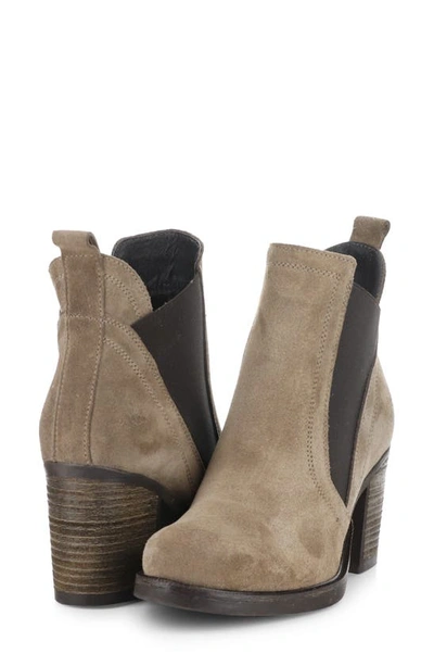 Bos. & Co. Bellini Waterproof Chelsea Boot In Taupe/ Dkbrown Suede