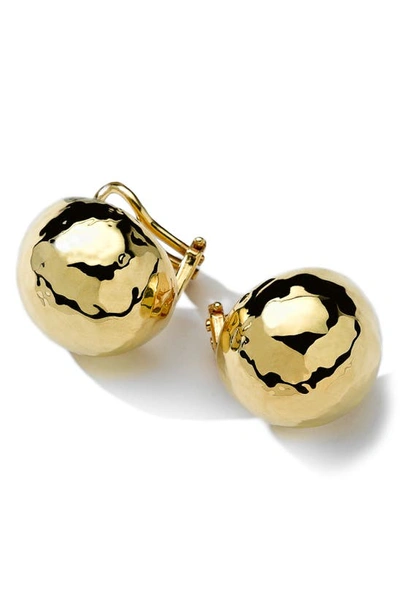 Shop Ippolita Classico 18k Gold Pinball Clip Earrings In Green Gold
