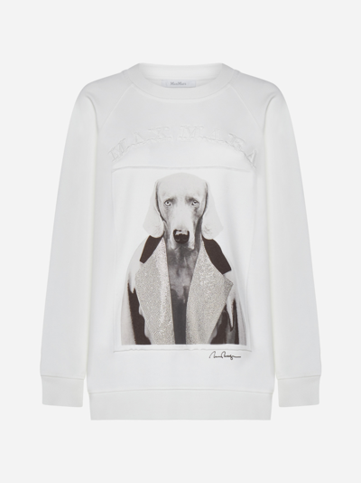 Shop Max Mara Alcide Print Cotton Sweatshirt