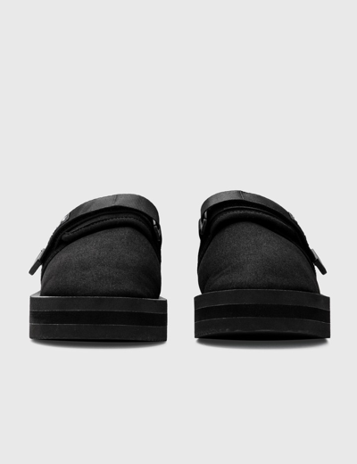 Suicoke Zavo-vpo Touch-strap Sandals In Black
