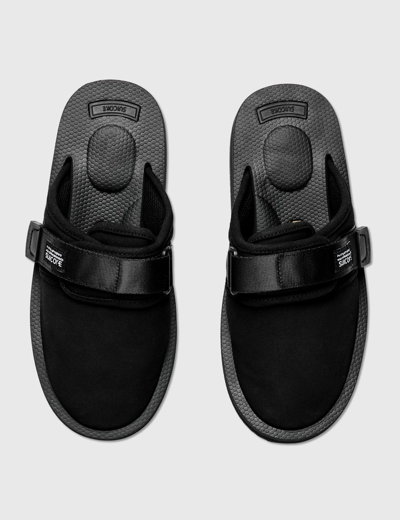 Suicoke Zavo-vpo Touch-strap Sandals In Black