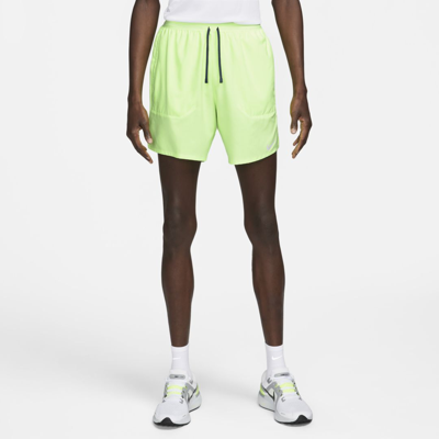 Shop Nike Men's Stride Dri-fit 7" Brief-lined Running Shorts In Green