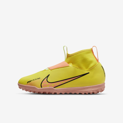 Shop Nike Jr. Mercurial Superfly 9 Academy Little/big Kids' Turf Soccer Shoes In Yellow