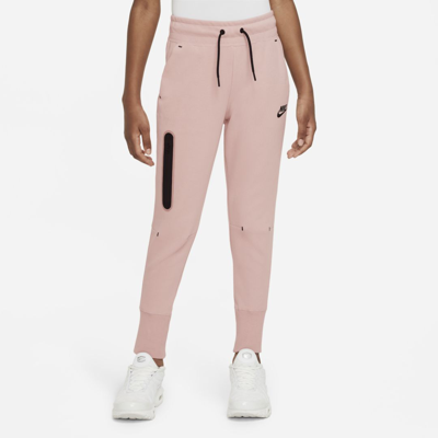 Shop Nike Sportswear Tech Fleece Big Kids' (girls') Pants In Pink
