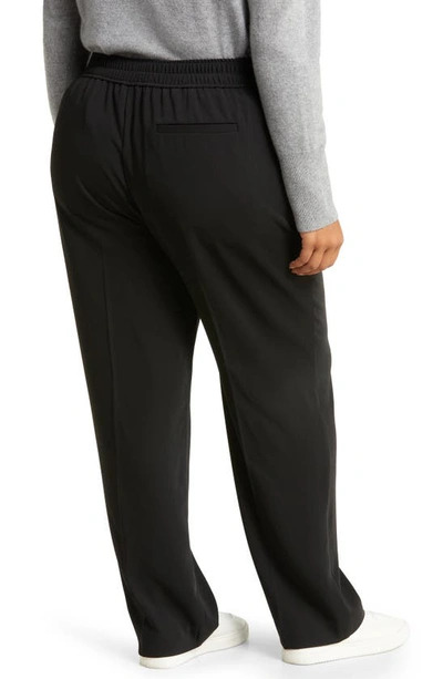 Nordstrom Straight Leg Pull-on Pants In Black