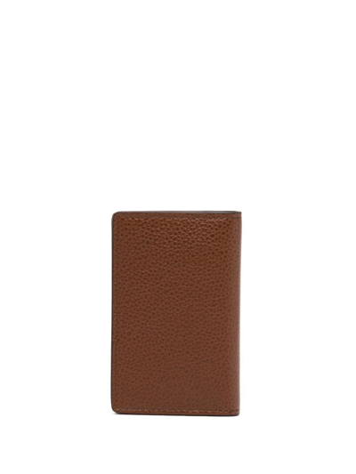 Shop Mulberry Grain-leather Card Case In Braun