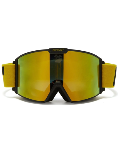 Shop Off-white Logo-print Ski Goggles In Gelb