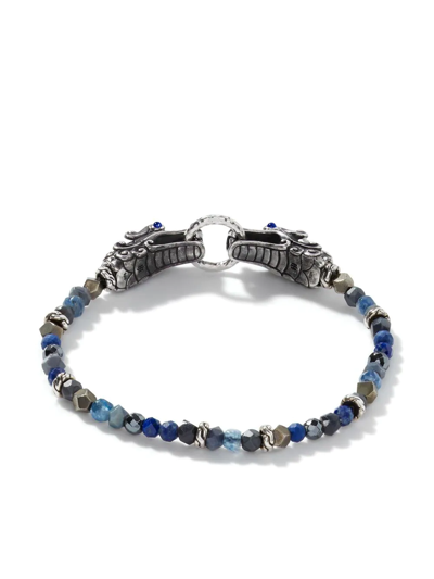 Shop John Hardy Legends Naga Sapphire Beaded Bracelet In Silver