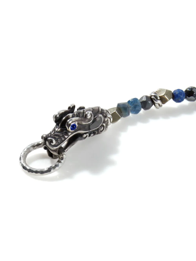 Shop John Hardy Legends Naga Sapphire Beaded Bracelet In Silver