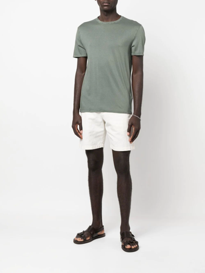 Shop Fedeli Short-sleeve Cotton T-shirt In Green