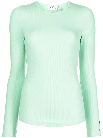 Shop The Upside Solstice Giselle Ribbed Top In Green