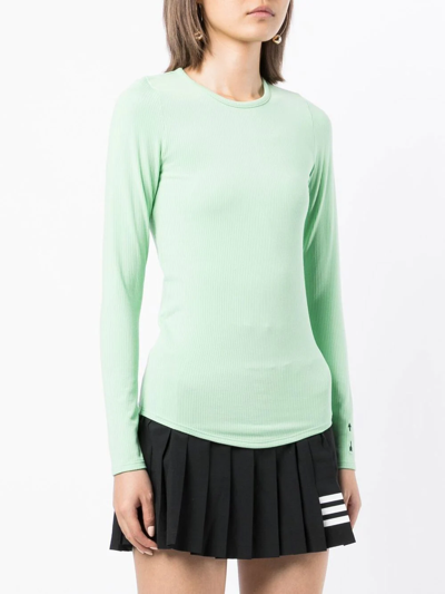 Shop The Upside Solstice Giselle Ribbed Top In Green