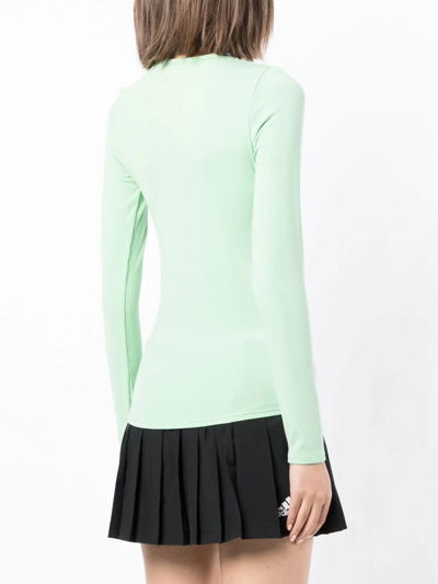 Shop The Upside Solstice Giselle Ribbed Top In Green