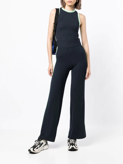 The Upside Solstice Soleil Striped Trousers In Blue
