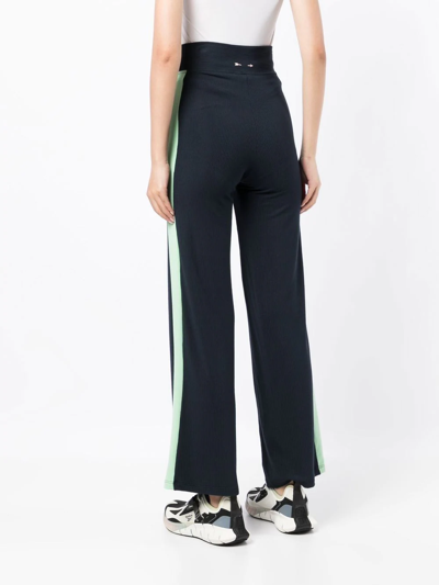 The Upside Solstice Soleil Striped Trousers In Blue