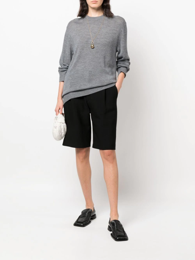 Jil Sander Fine-knit Wool Jumper In Grey