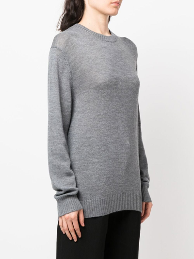 Jil Sander Fine-knit Wool Jumper In Grey