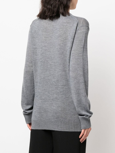 Jil Sander Fine-knit Wool Jumper In Grey
