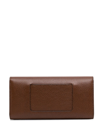 Shop Mulberry Grained-leather Twist-lock Purse In Brown