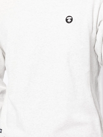 Shop Aape By A Bathing Ape Logo-print Long-sleeve Shirt In Grau