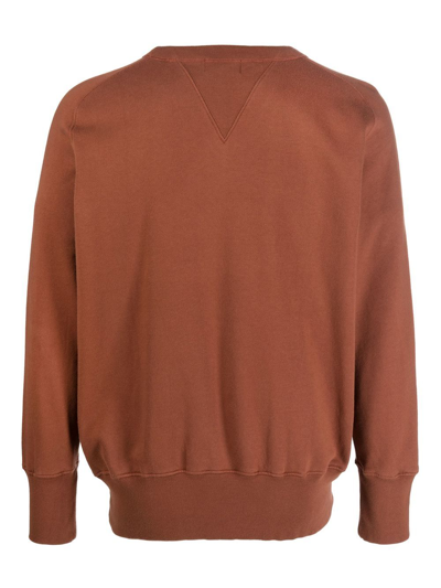 Shop Levi's Crew-neck Cotton Sweatshirt In Brown
