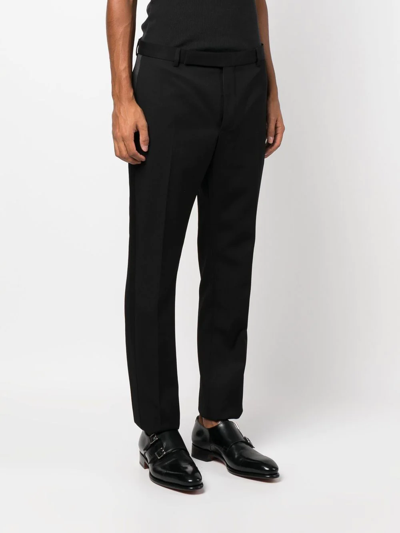 Shop Saint Laurent Straight-leg Tailored Trousers In Schwarz