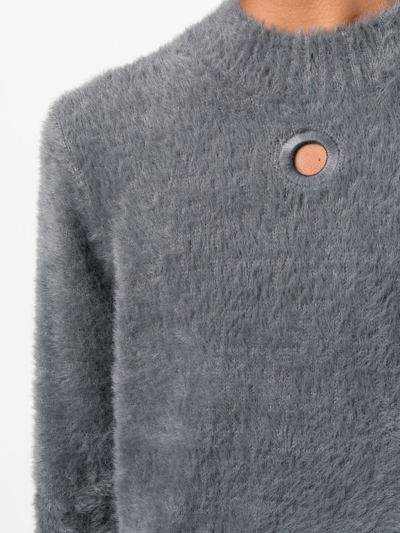 Shop Craig Green Cut Out-detail Knitted Sweater In Grau