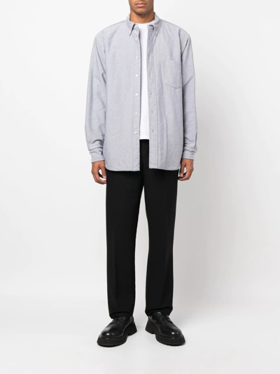 Shop Aspesi Classic Button-up Shirt In Grau