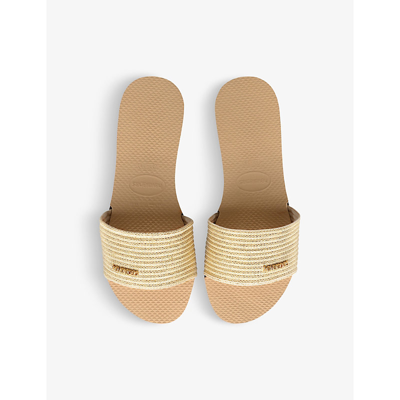 Shop Havaianas Women's Golden You Malta Striped Woven Sandals